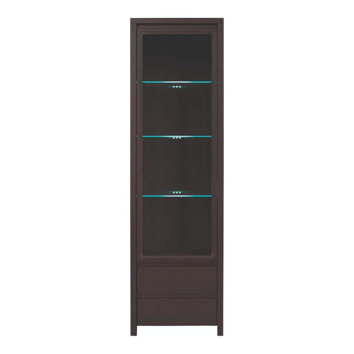 Vitrine de sufragerie wenge Kaspian REG1W2S, 56X40.5X200.5 CM