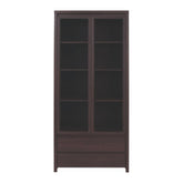 Vitrina living moderna wenge Kaspian, 90X40,5X200,5 CM