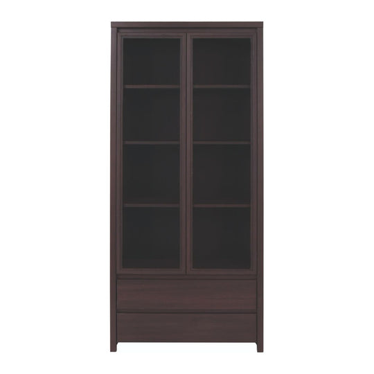 Vitrina living moderna wenge Kaspian, 90X40,5X200,5 CM
