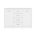 Comode 4 sertare albe NEPO PLUS, 118,5X34X84 CM