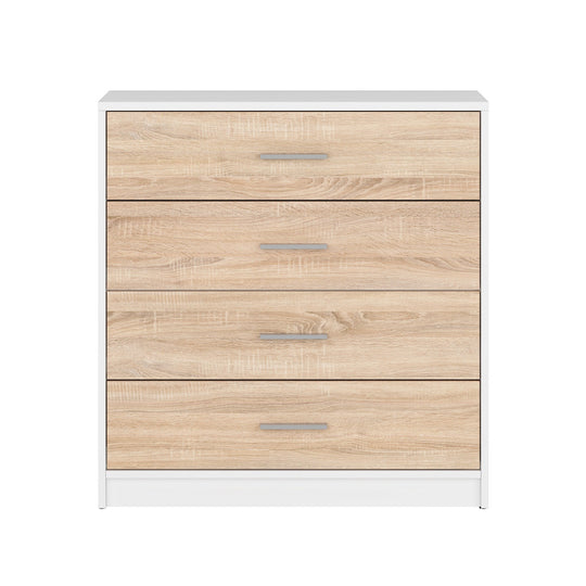 Comoda 80 alba-sonoma Nepo Plus, 80X34X84 CM