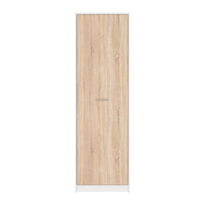 Dulap haine o usa alb-stejar sonoma Nepo, 60X34X197 cm