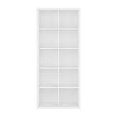 Biblioteca Nepo Plus, PAL, alb, 80X38,5X185 cm