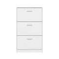 Pantofar 3 nivele alb NEPO PLUS,  70X17.5X120.5 CM