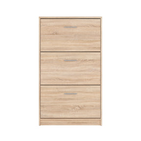 Dulap pantofi vertical  cu 3 usi stejar sonoma NEPO PLUS, 70X17.5X120.5 cm