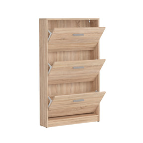 Dulap pantofi vertical  cu 3 usi stejar sonoma NEPO PLUS, 70X17.5X120.5 cm