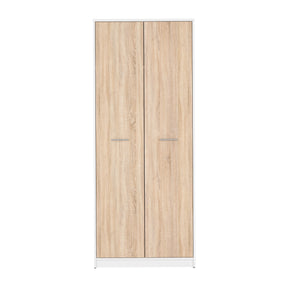 Dulap mediu 2 usi alb-sonoma NEPO PLUS, 80X54.5X197 cm