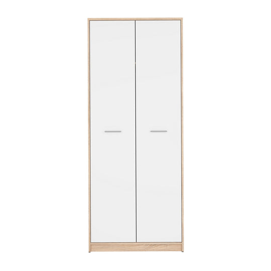 Dulap haine intrare sonoma-alb NEPO PLUS, 80X54.5X197 cm