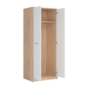 Dulap haine intrare sonoma-alb NEPO PLUS, 80X54.5X197 cm.