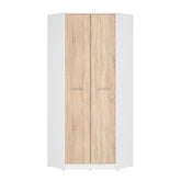 Sifonier pe colt alb-stejar sonoma NEPO PLUS, 79.5X79.5X195 CM