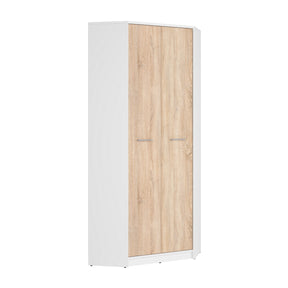 Sifonier pe colt alb-stejar sonoma NEPO PLUS, 79.5X79.5X195 CM