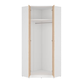 Sifonier pe colt alb-stejar sonoma NEPO PLUS, 79.5X79.5X195 CM