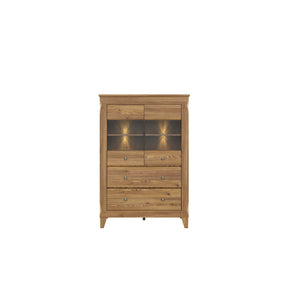 Vitrina living cu sertare Bergen REG2W2S, 102X47X150,5 CM