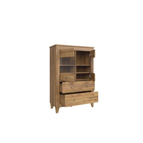 Vitrina living cu sertare Bergen REG2W2S, 102X47X150,5 CM