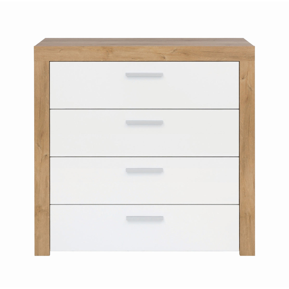Comoda alba 4 sertare Balder, 90X39X88 CM