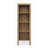Biblioteca BALDER REG1S, PAL, alb lucios-stejar riviera, 62X39X192 cm