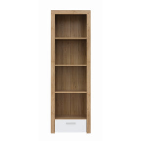 Biblioteca BALDER REG1S, PAL, alb lucios-stejar riviera, 62X39X192 cm