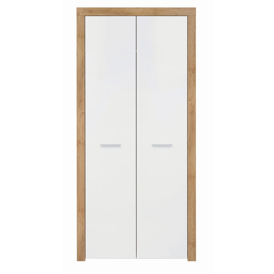 Dulap alb din lemn Balder, 90X51.5X192 CM