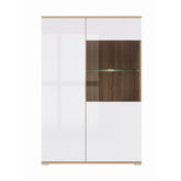 Vitrina living alba Zele REG1W1D-90, 90X41X132.5 CM