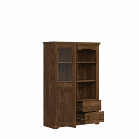 Biblioteca living cu dulap si vitrina Patras, 158,5X103X44,5 CM