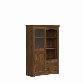 Biblioteca living cu dulap si vitrina Patras, 158,5X103X44,5 CM