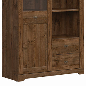 Biblioteca living cu dulap si vitrina Patras, 158,5X103X44,5 CM
