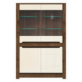 Vitrina living lucioasa cu vitrina Ruso, 104X158,5X45,5 CM