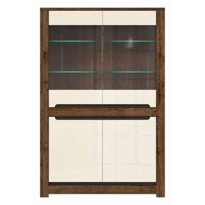 Vitrina living lucioasa cu vitrina Ruso, 104X158,5X45,5 CM