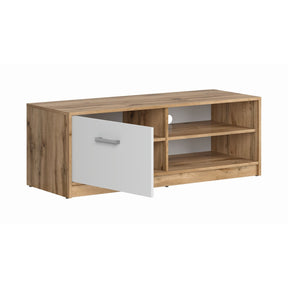 Comode fara sertare alb mat-stejar wotan Matos, 118,5X42,5X44,5 CM