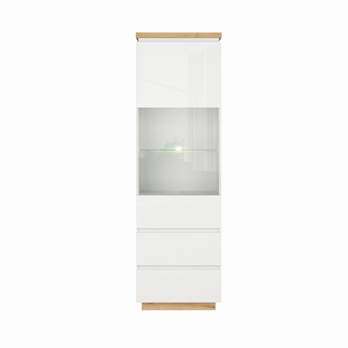 Vitrina living moderna Erla REG1W2S, 60X41X196 CM