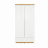 Dulap dormitor lemn alb Erla, 98x53x196 cm