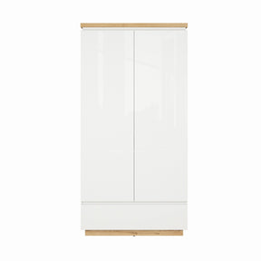Dulap dormitor lemn alb Erla, 98x53x196 cm