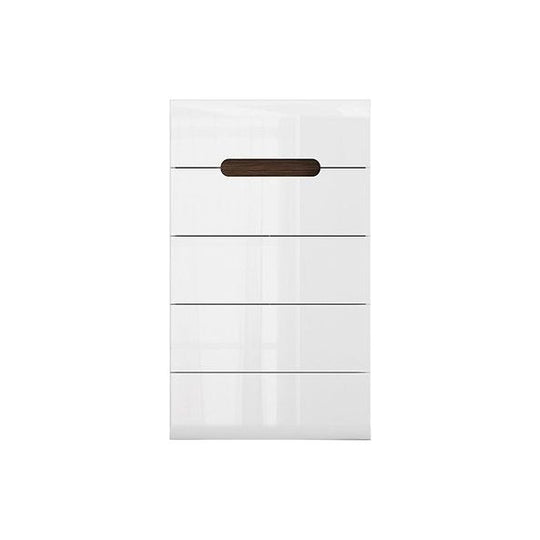 Comoda alba cu 5 sertare AZTECA TRIO, 60X41X104 CM