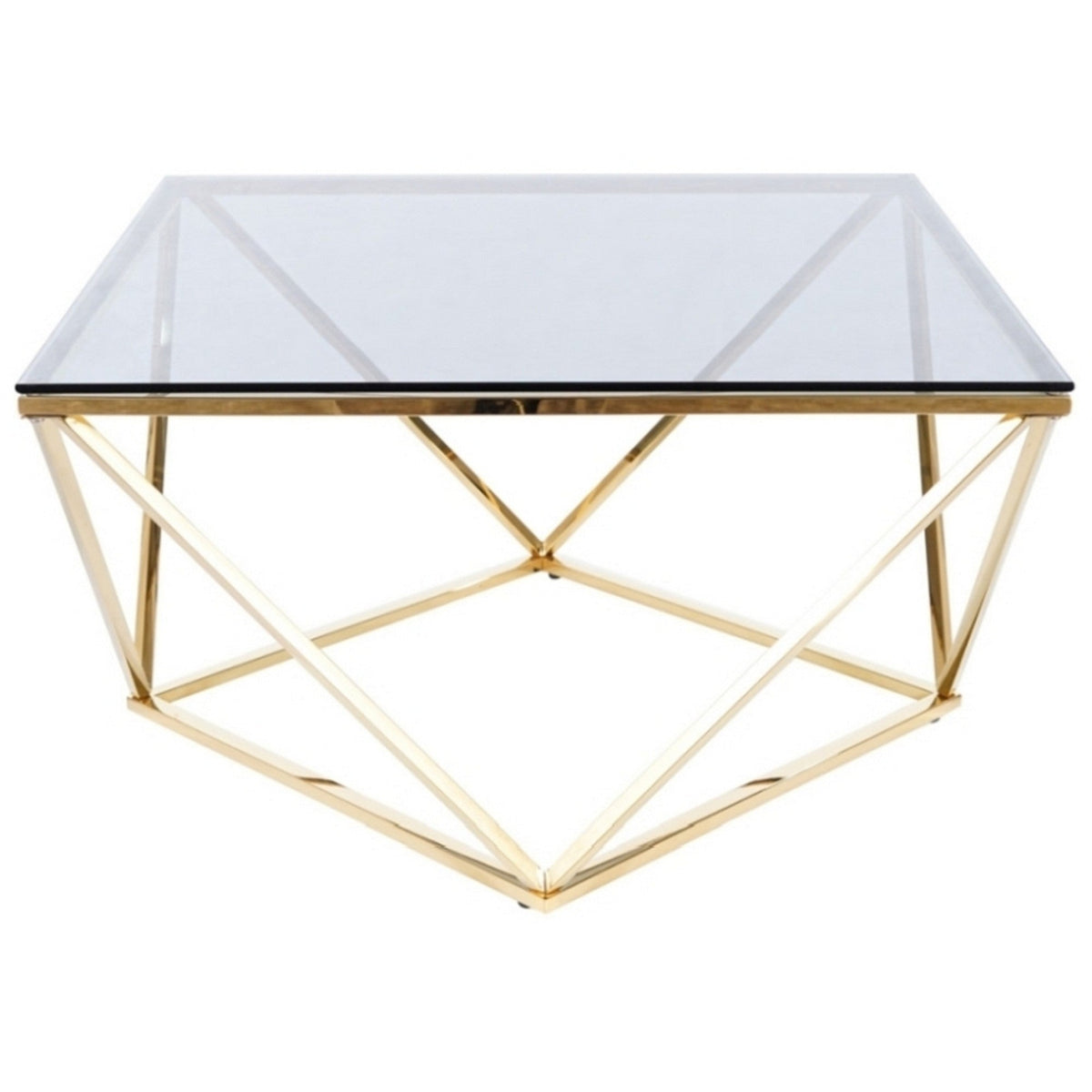 Masuta living metal Silver A, aurie, 80x80x45 cm