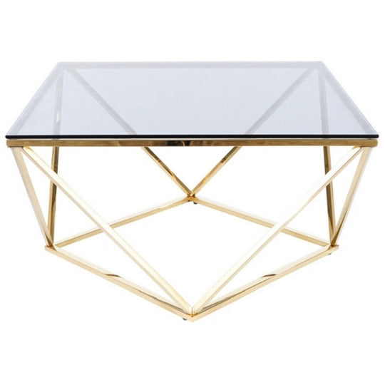 Masuta living metal Silver A, aurie, 80x80x45 cm