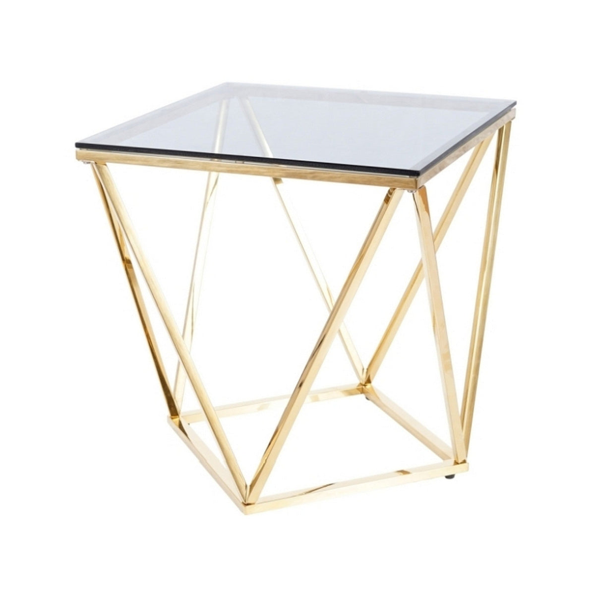 Masuta living de lux Silver B, aurie, 50X50
