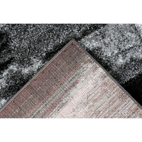 Covor SWING 100, 160x230 cm, forma dreptunghiulara, 100% polipropilena Heatset Frisee, gri/negru
