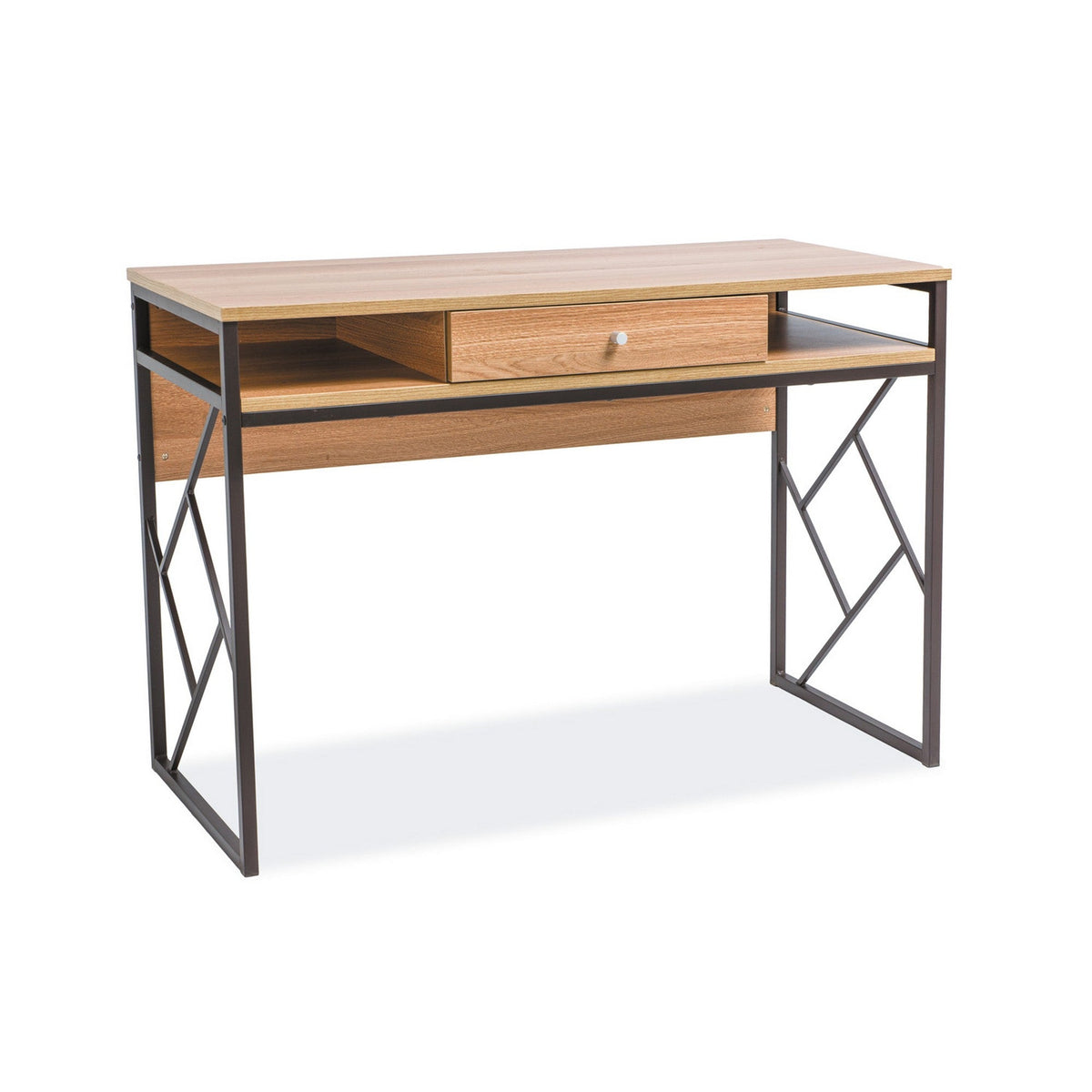 Birou TABLO B, stejar sonoma inchis, 110x48x76 cm