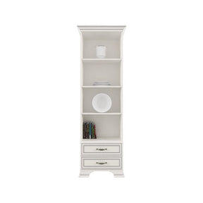 Biblioteca Tiffany (Tiffy), alb vintage, 69x39,5x212 cm