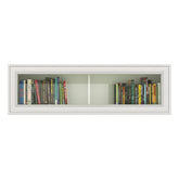 Vitrina suspendata Tiffany, alb-crem, 130x23,5x40 cm