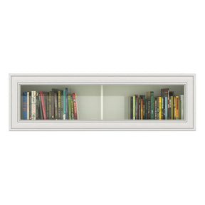 Vitrina suspendata Tiffany, alb-crem, 130x23,5x40 cm