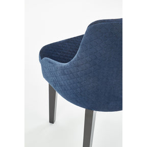 Scaun tapitat TOLEDO 3, albastru inchis, 57x56x86 cm