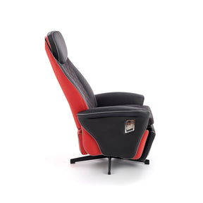 Fotoliu cu recliner Camaro, negru, 77x72/146x86/112 cm - ACAJU 