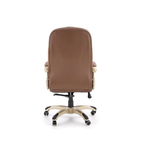 Scaun directorial piele maro Carlos, 66X70X106/114 CM