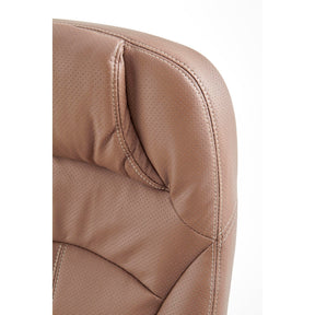 Scaun directorial piele maro Carlos, 66X70X106/114 CM