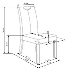 Scaune living crem Caro, 58X42X96 CM