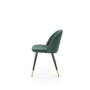 Scaun elegant tapitat cu stofa verde K315, 49X50X80 CM - ACAJU 