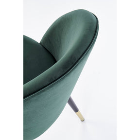 Scaun elegant tapitat cu stofa verde K315, 49X50X80 CM - ACAJU 