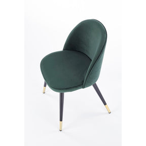 Scaun elegant tapitat cu stofa verde K315, 49X50X80 CM - ACAJU 