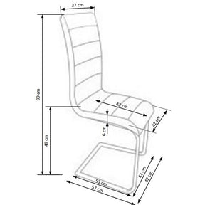 Scaun tapitat cu piele ecologica K132, 42X57X99 CM